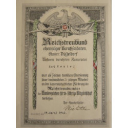 Certificado del Reichstrebun