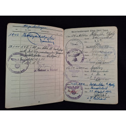 Soldbuch teniente de Flak Artillerie - Bruno Mado Medals