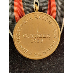 Commemorative Medal 1 Okt. 1938 Gala Medal bar.