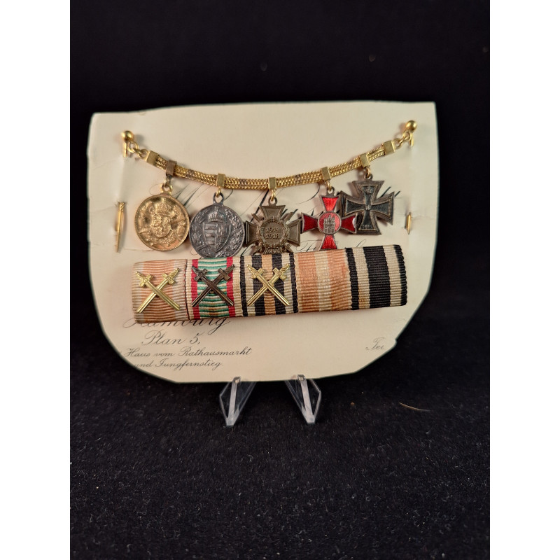 Ribbon bar and tailcoat medal chain. - Bruno Mado Medals