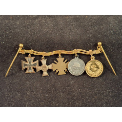 Ribbon bar and tailcoat medal chain. - Bruno Mado Medals
