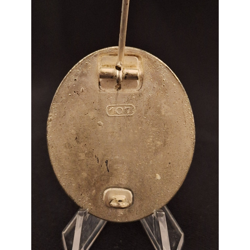 Placa de Herido en plata "107" (Carl Wild) - Bruno Mado Medals