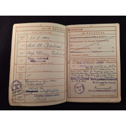 Wehrpass veterano I y II GM (Kriegsmarine) - Bruno Mado Medals