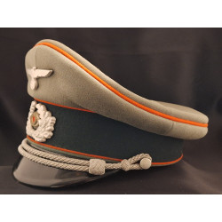 Offficer's Visor Cap (Friedrich Jaeger) - Bruno Mado Medals