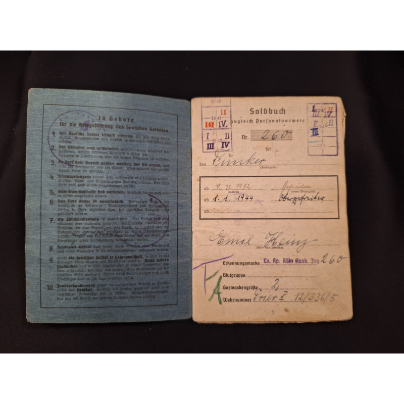 Placa y Soldbuch (LW) - Bruno Mado Medals