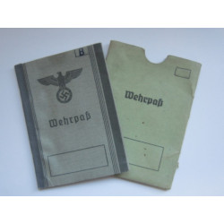 Wehrpass y carpeta de cartón