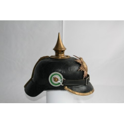 Pickelhaube. Sajonia. Tropa